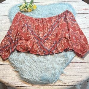 American Eagle Boho Off The Shoulder Top sz XL